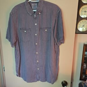 Tommy Bahama Jeans Gray Casual Button Down Shirt
